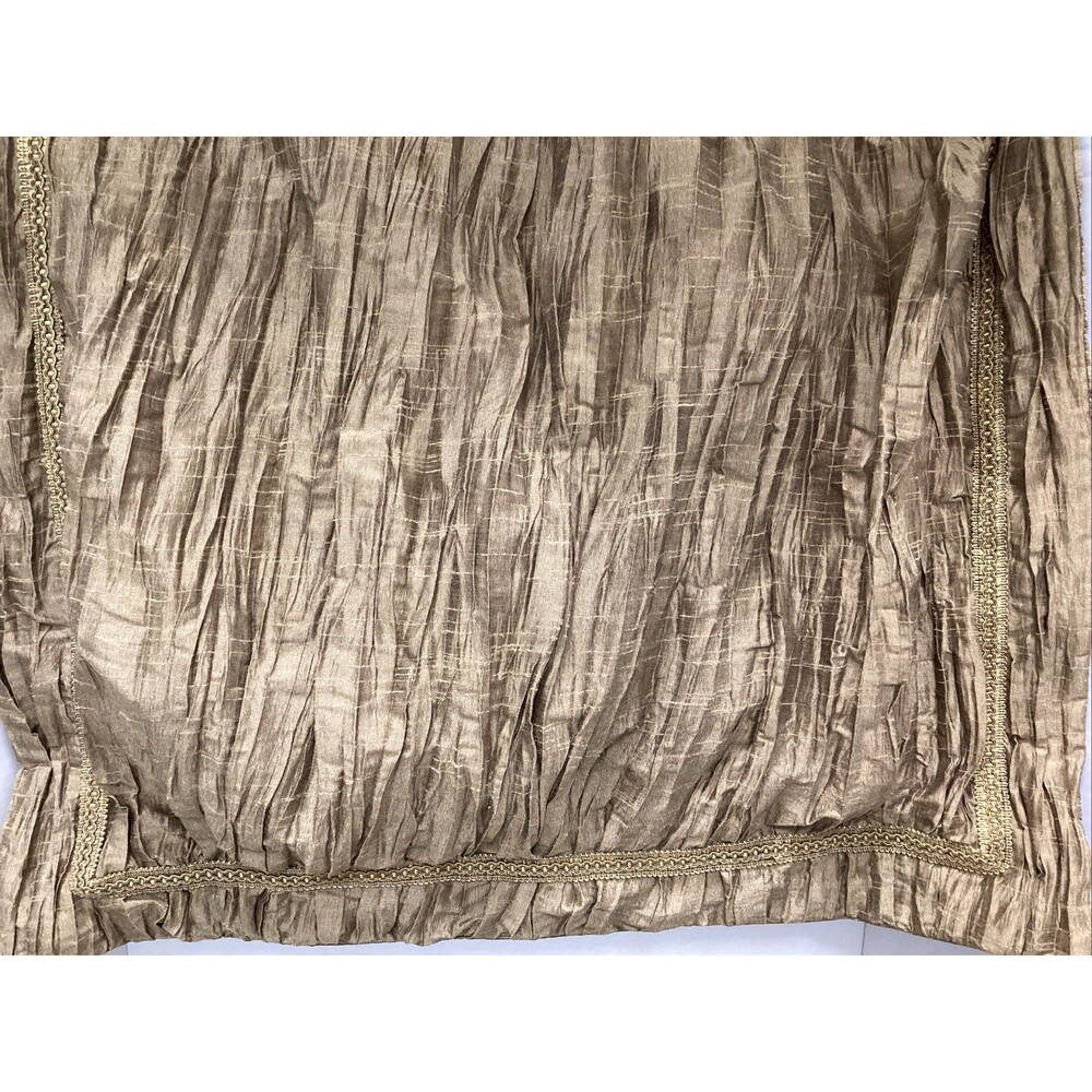 biltmore pillow covers lot of 2 brown crinkled gold braided trim 30”x30” zipper